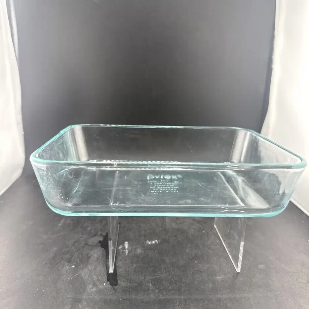 Pyrex 7210 Blue Tint Clear Glass Baking Dish 3 Cup 750mL 7x5 Made in USA